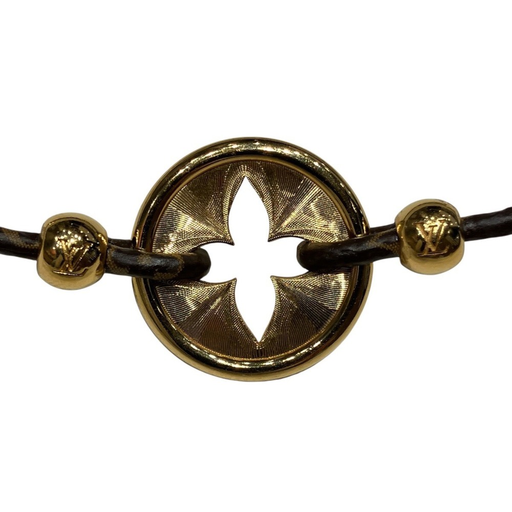 LOUIS VUITTON Gold Monogram Charm Bracelet